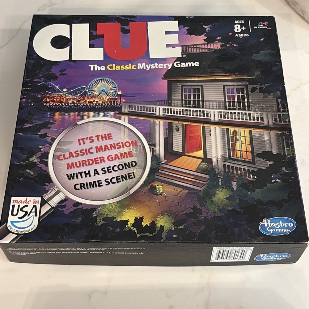Clue: The Classic‎ Mystery 2013 Edition Board Game Hasbro COMPLETE